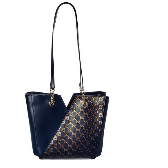 Valentino by Mario Valentino Sandrine Monogram Leather Shoulder Bag - Picture 2 of 5